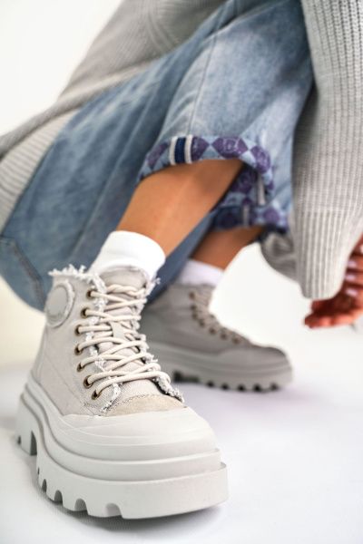 Ботинки на шнуровке BRANDO текстиль+нат.кожа Демисезон BR-00036945