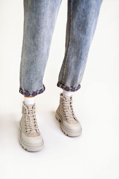 Ботинки на шнуровке BRANDO текстиль+нат.кожа Демисезон BR-00036945