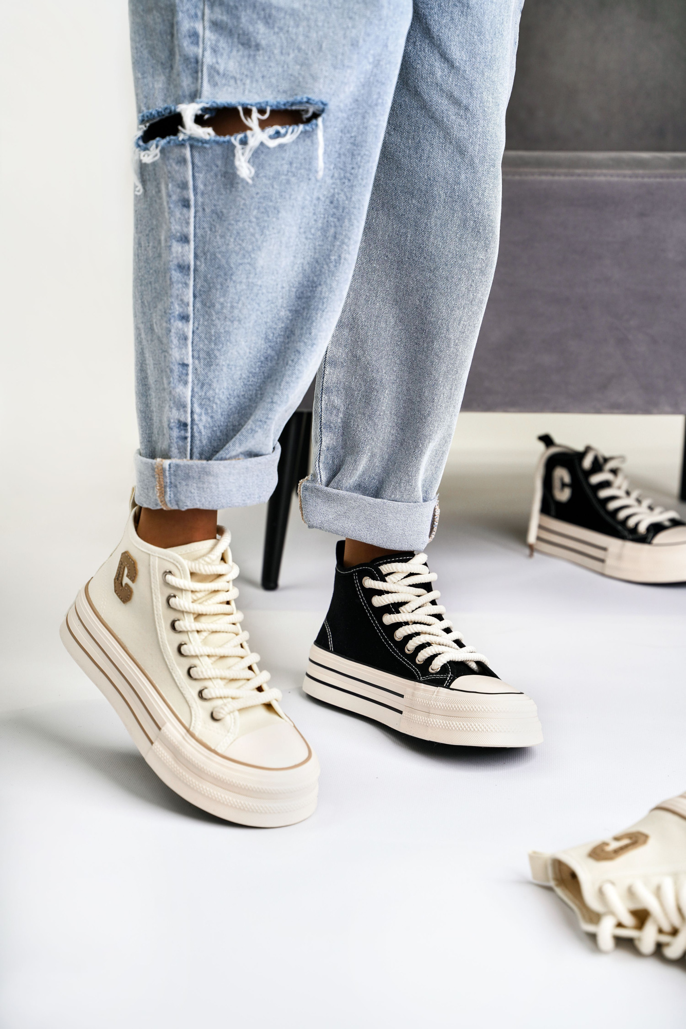 Кеды высокие DD&OO текстиль Лето BR-00037406 купить  в Красноярске