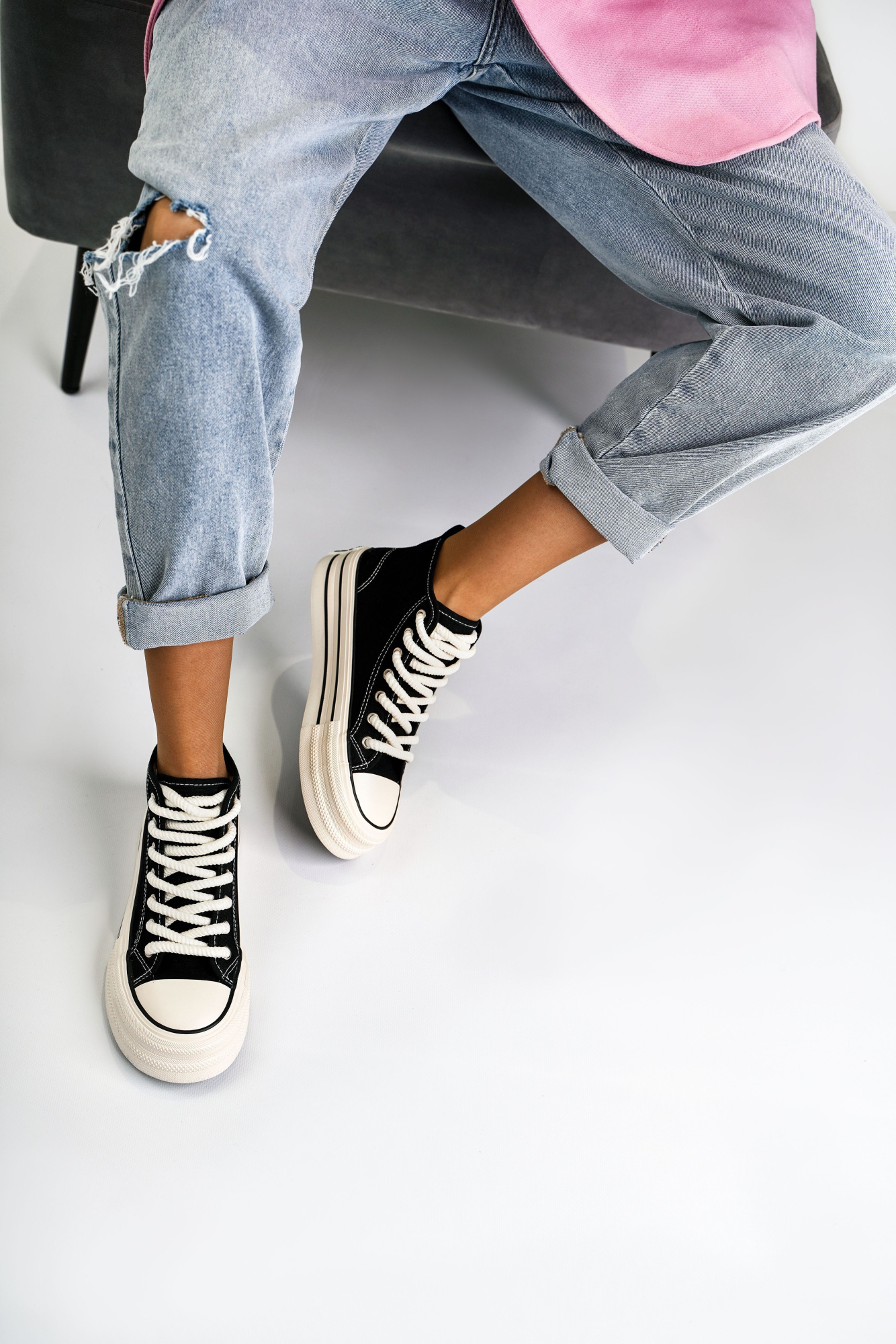 Кеды высокие DD&OO текстиль Лето BR-00037406 купить  в Красноярске